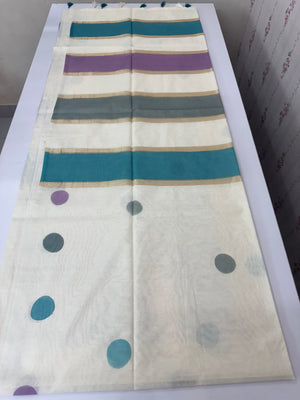 Semi chanderi saree with multi color polka dots- MSF334