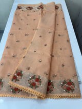 Soft kota silk saree with  embroidery MSS678 Peach