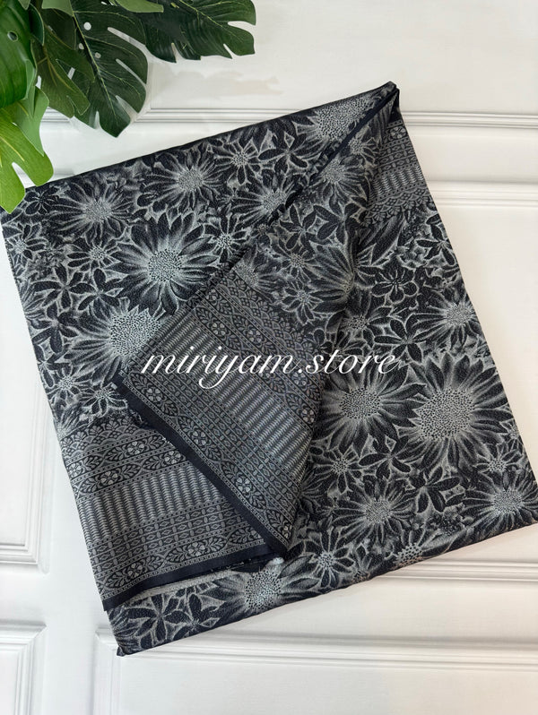 Premium Pastel soft silk Saree - MKP973 Black