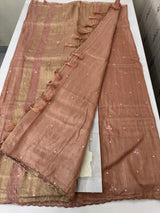 Fancy Chanderi silk saree with blouse MFC217