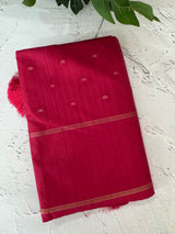 Semi silk saree with retta pettu borders  MTS455 DarkPink