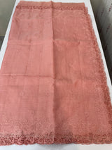 Soft Silky kota saree with cutwork borders  MSH132 (1) Peach
