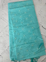 Butter silk saree with embroidery MTS569