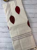 Soft Chanderi viscose silk saree with applique work MS1802