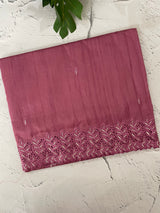 Semi tussar saree with cutwork MSHK566