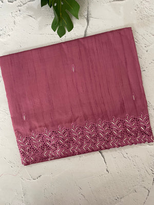 Semi tussar saree with cutwork MSHK566