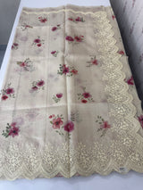 Premium Soft kota silk saree with digital prints and embroidery MKS703