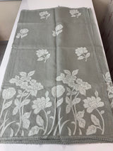 Soft kota silk saree with applique work MS15017- Grey