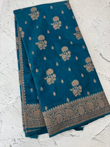 Semi banarasi saree with zari buttas - MBS6754