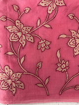 Mul chanderi tissue applique saree MSH150