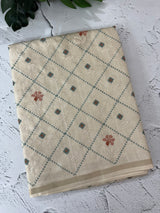 Blended soft tussar silk saree MS90577- Beige