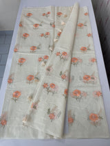 Mul chanderi embriodery saree MSH289