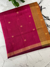 Maheshwari silk cotton saree with zari weaving MMJ764
