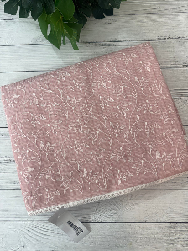 Kota embriodery saree MS1455 - PastelPink