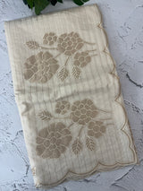 Mul chanderi saree with applique work MSH175 - White