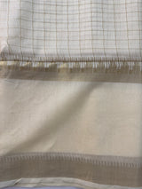 Soft blended tussar saree  MKT121 (4) - Cream