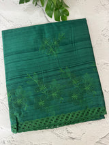 Cutwork Blended matka Tussar silk saree with embroidery MS4899