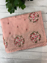 Soft kota silk saree with embroidery MSS678 PeachPink