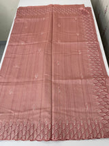 Semi tussar saree with cutwork MSHK566 DustyPeach