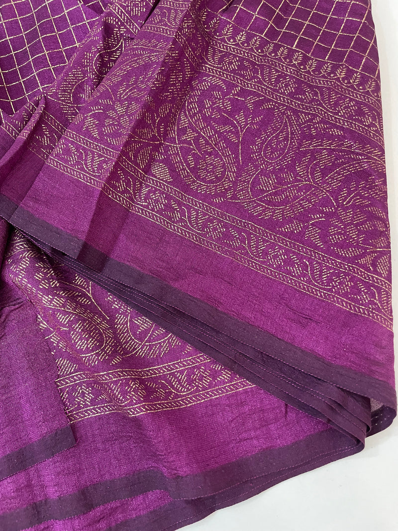 Chiffon saree with foil prints - MS7611