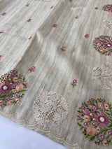 Premium Soft kota silk saree with cutwork embroidery MSS679