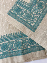 Blended tussar saree MTS608 - Beige
