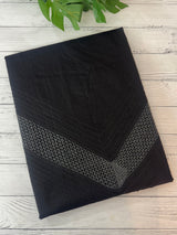 Supernet saree with crochet work and lace border MCJ5433 (V shape Crochet)