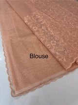 NetKota thread work saree MSH106 - Pastel Peach