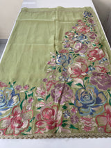 Tissue Georgette - Organza saree with 3d embriodery MS16307