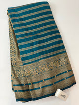 Semi banarasi Khaddi Georgette saree - MS1499 TealBlue