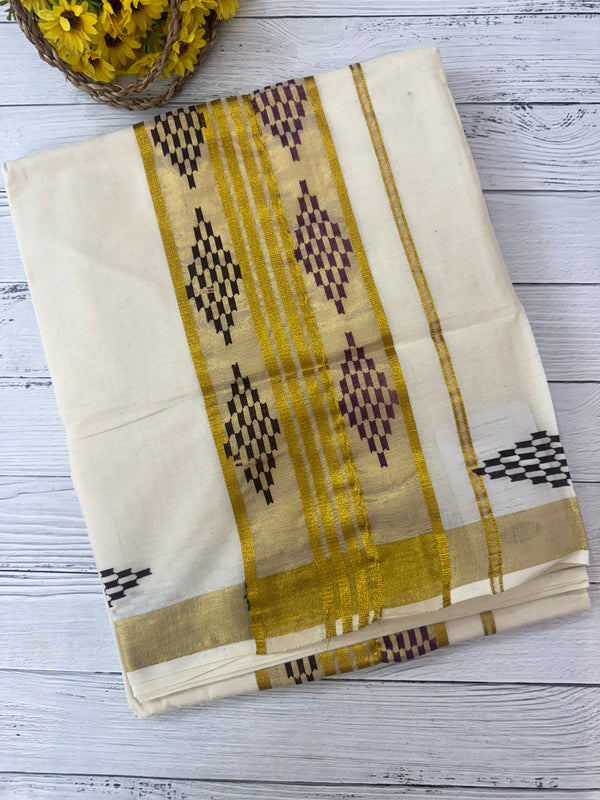 Kerala cotton saree