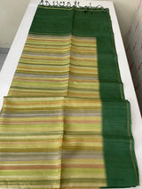 Multi color Semi soft silk saree with borders MSS590