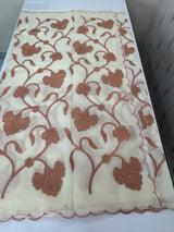 Moonga checks saree with Applique work  MSK765