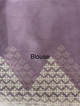 Soft Organza saree with embroidery and sequins borders - MCK286 DustyPurple