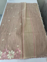 Soft Tissue kota embroidery saree MSK4660 DuskyPink