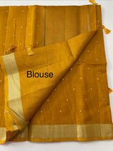 Tussar mix Semi silk saree with small buttas MSS8930