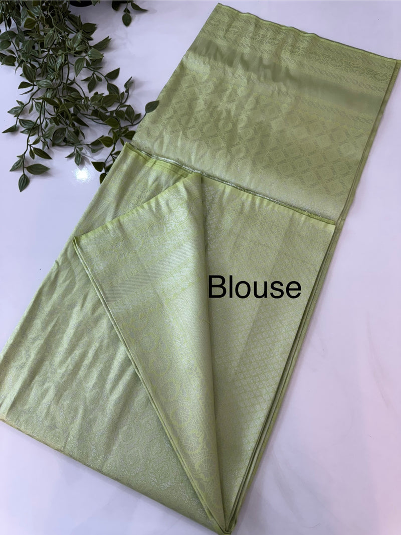 Pastel soft silk Saree - MKP911 YellowGreen