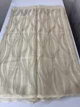Semi organza saree with thread work - MSH910 Ivory