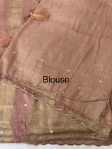 Fancy Chanderi silk saree with blouse MFC217