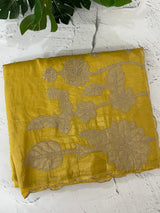 Soft crush Organza saree with embroidery and applique work MS14764