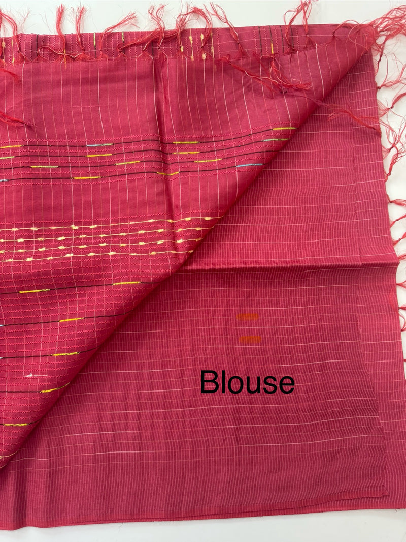 Blended tussar saree with thread work MTS5444