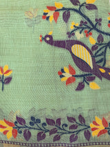 Jamdani silk Cotton Saree with peacock motifs  MSJ788 (3)