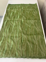Georgette - Organza saree with thread work MS349 Green