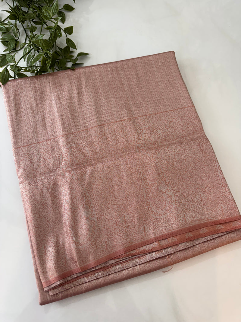 Pastel soft silk Saree - MKP942 DuskyPeach