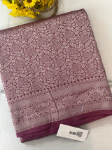 Banarasi semi katan saree in silver zari SHSNRIC