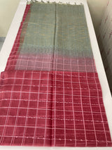 Semi Organza saree with checks - MSD634 (5)