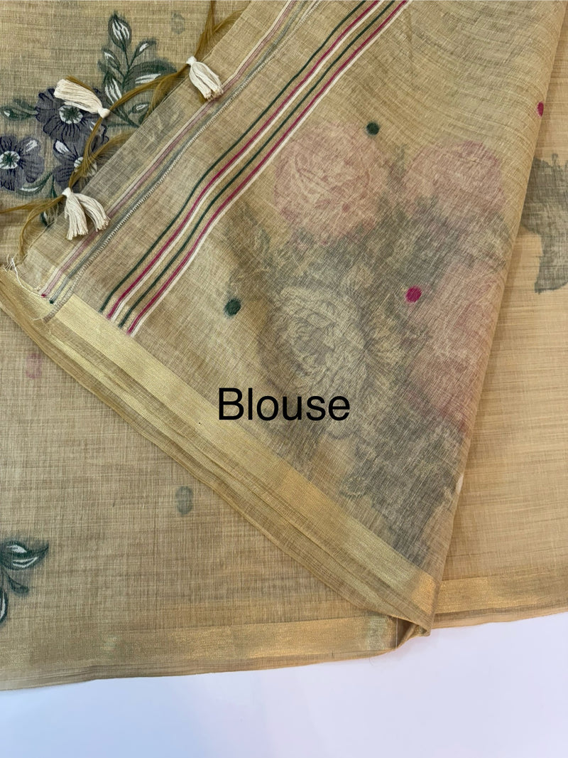 Jamdani silk Cotton Saree MS12555