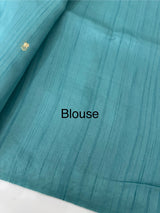 Cutwork Semi tussar saree MTSS674 Blue