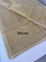 Tissue silk saree MTTS66- LightGolden