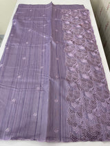 Cutwork Semi tussar saree MTSS657 lavender